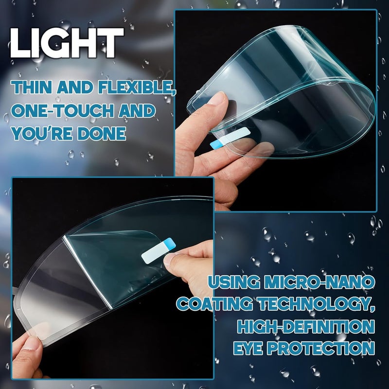 Kingdder 10 Pack Motorcycle Helmet Visor Anti Fog Film Helmet Mask Anti-fog Transparent Visor, Replacement Motorcycle Helmet Face Shield, for Safe Riding All Seasons Use - Image 4